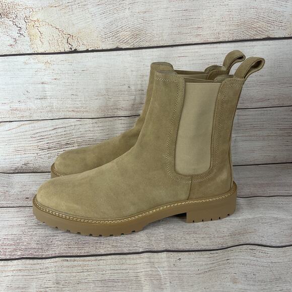 SAINT MORTA Mens Sz EU 46 US 12 Chunky Chelsea Boots Tan Suede